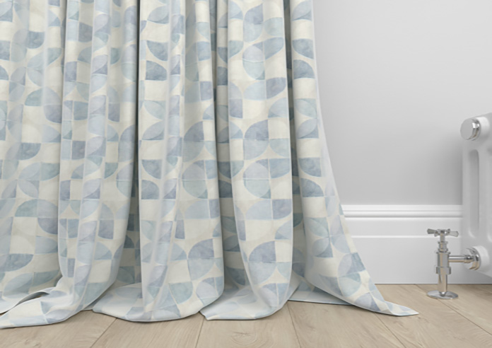 Mosaic Tile, Aquamarine - Made to Measure Curtains - Image 6